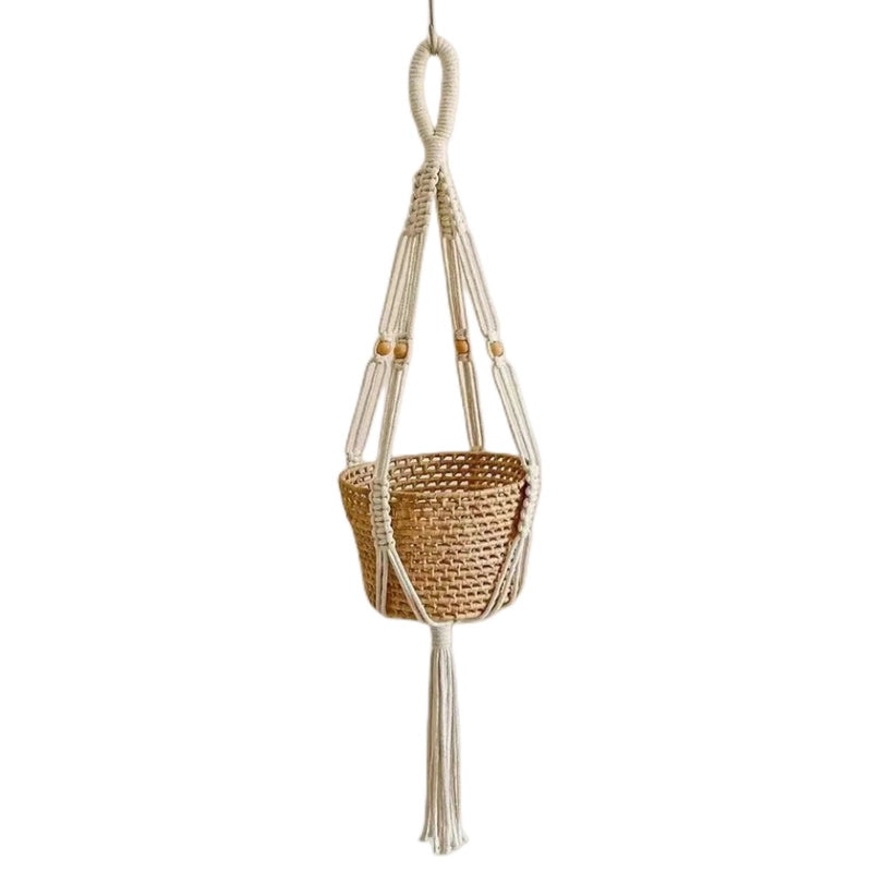 Handmade Nordic Cotton Rope Hanging Basket Net for Flower Pots Wall Decor|Home Decor