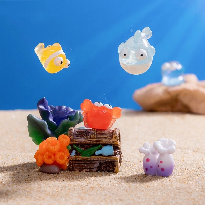 Cute Cartoon Coral Fish Resin Ornament for Home Decor|Home Decor Ornaments