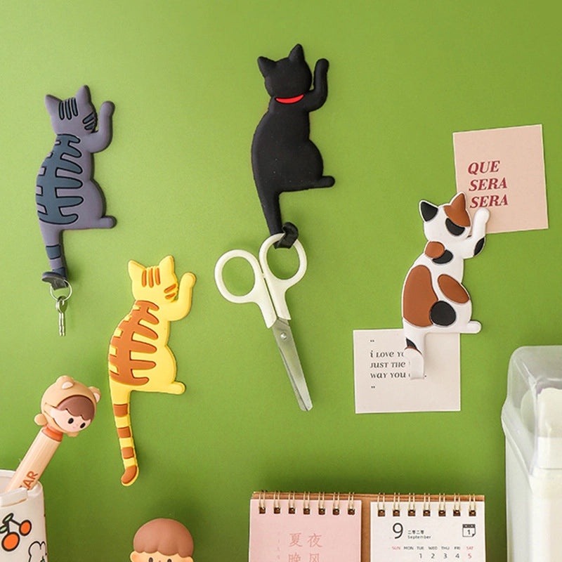 Cute Cat Refrigerator Magnets with Hooks Soft Glue Cute IG Style Artificial Decoration|Home Decor & Accessories