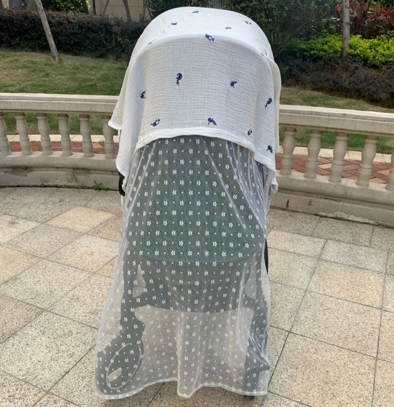 Baby Stroller Mosquito Net Breathable Windproof Sunscreen Cover|Baby Stroller Accessories
