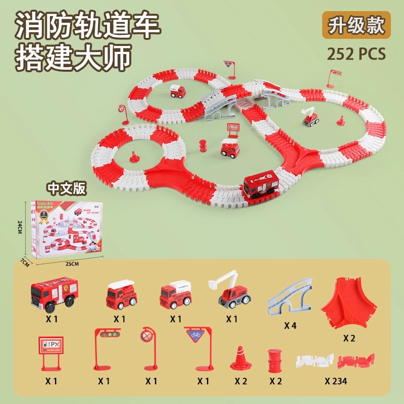 Handmade DIY Electric Fire Rail Car Educational Toys for Children Popular Student Gifts|Educational Toys