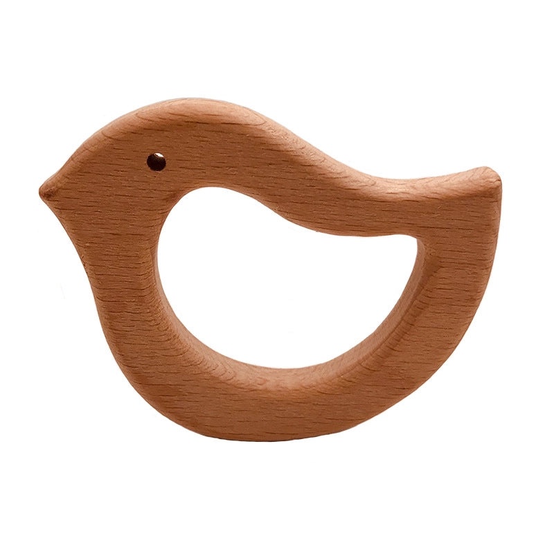 Natural Beech Wood Baby Teether Toys|Baby Teethers & Soothing Toys