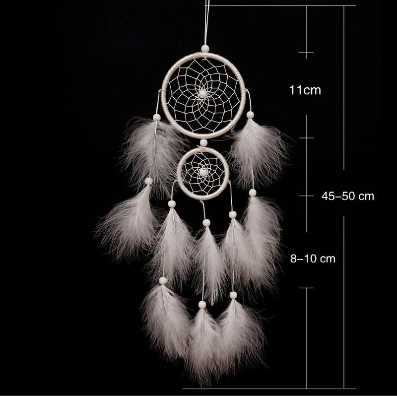 Minimalist Feather Dreamcatcher Wall Art, Boho Grid Style | Home Decor