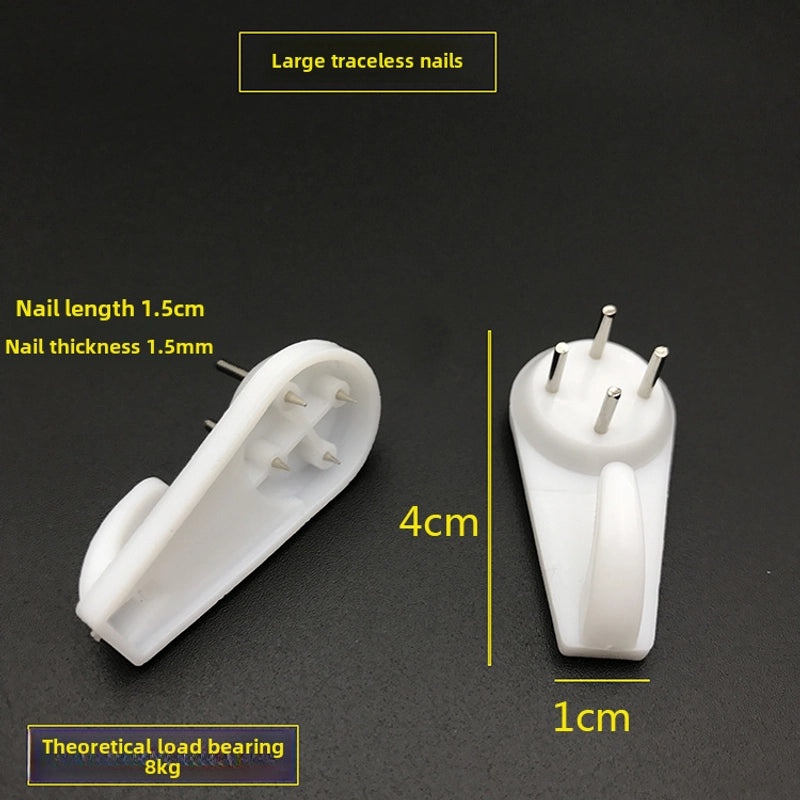 Cross Shaped Invisible Wall Hook for Wedding Dress Nail Oil Painting Photo Frame - Non-marking, Pure White Material | Home Decor Accessories