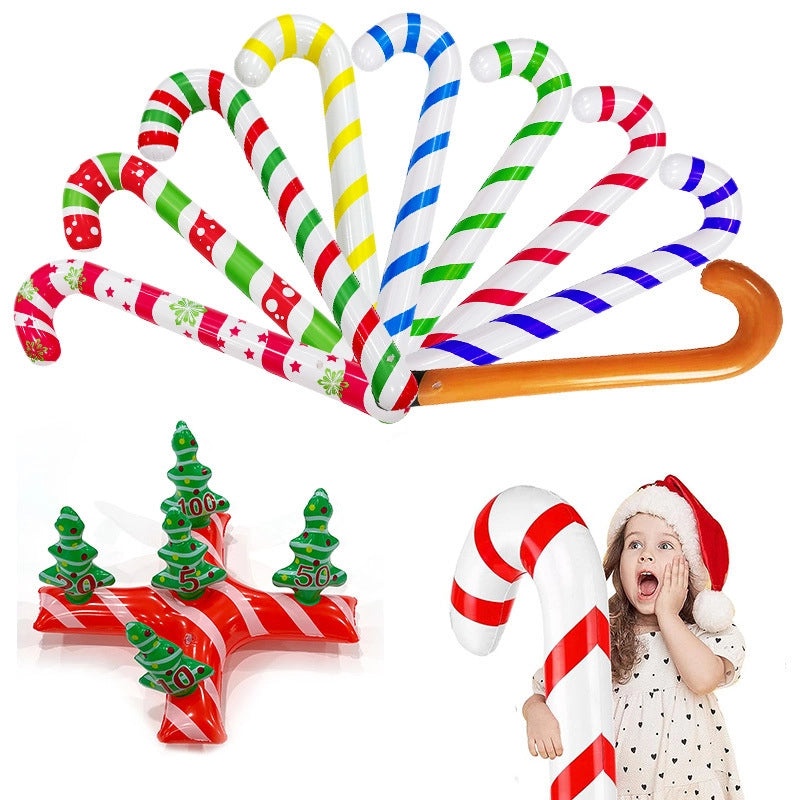 圣诞节派对装饰道具加厚PVC仿真助行器充气互动玩具|节日派对装饰用品