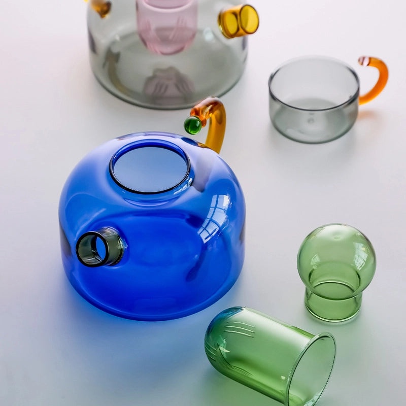 Colorful Casual Glass Teapot 1 Pc|Home & Kitchen Accessories