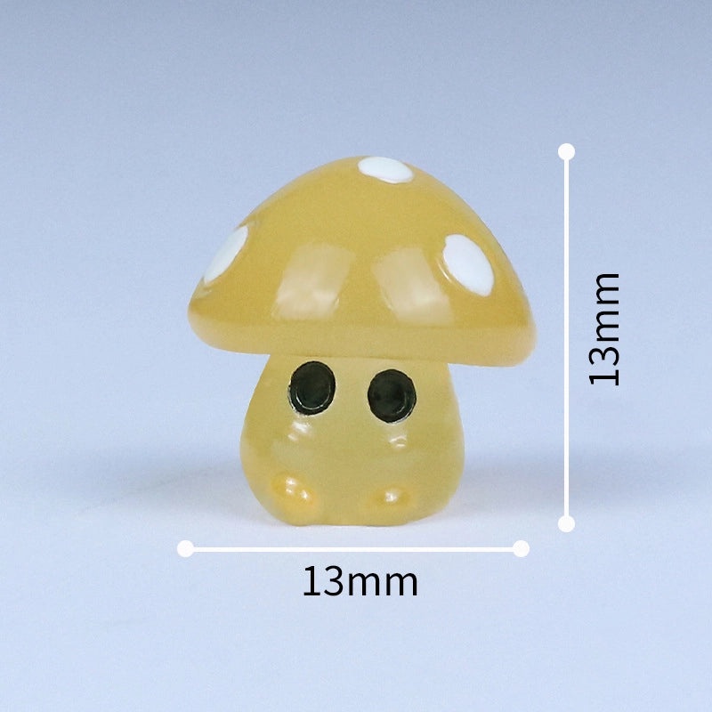 Glowing 5-Point Mushroom Elf Figurine Miniature Resin Landscape Craft Decoration|Home Decor & Figurines