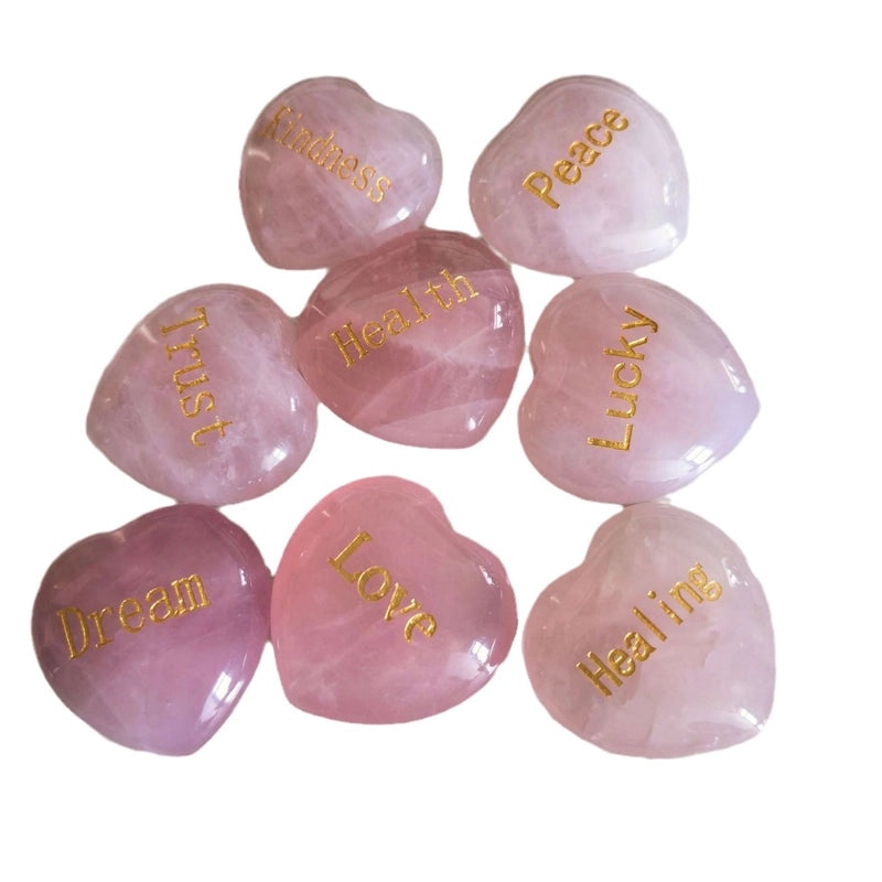 Minimalist Heart-Shaped Rose Quartz Crystal Decor | Home Decor