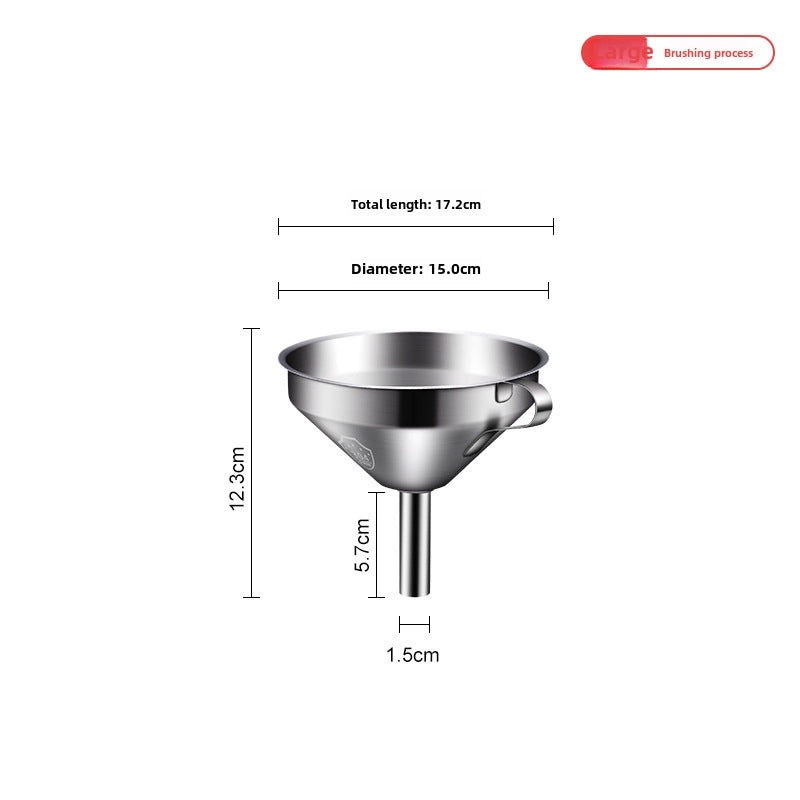 304 Stainless Steel Kitchen Funnel Thickened Oil and Wine Strainer Multi-Size Practical Gadget|Kitchen Tools & Gadgets