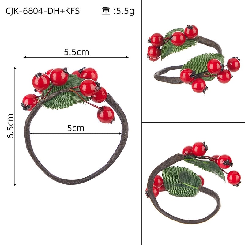 Elegant Christmas Leaf Napkin Ring | Holiday Table Decor