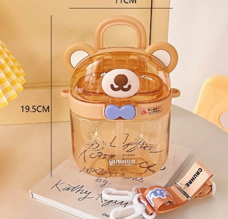 Adorable Cartoon Animal Plastic Water Bottles | Drinkware & Hydration Accessories