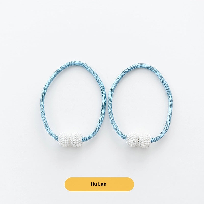 Affordable Pearl Magnetic Buckle Curtain Strap No Drilling Easy Install | Home Decor Curtain Accessories