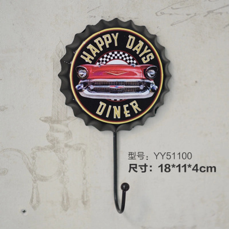 Vintage Beer Cap Letter Motorcycle Metal Iron Pendant Wall Decor|Wall Art