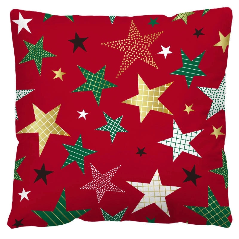 Nordic Christmas Flannel Pillow Covers with Tree Letter Snowman Design | Home Decor & Sofa Accessories