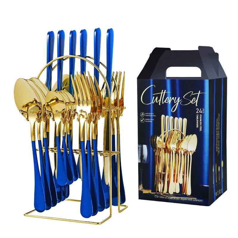 Stylish Solid Color Stainless Steel Cutlery Set 1 Piece | Kitchen & Dining Tableware