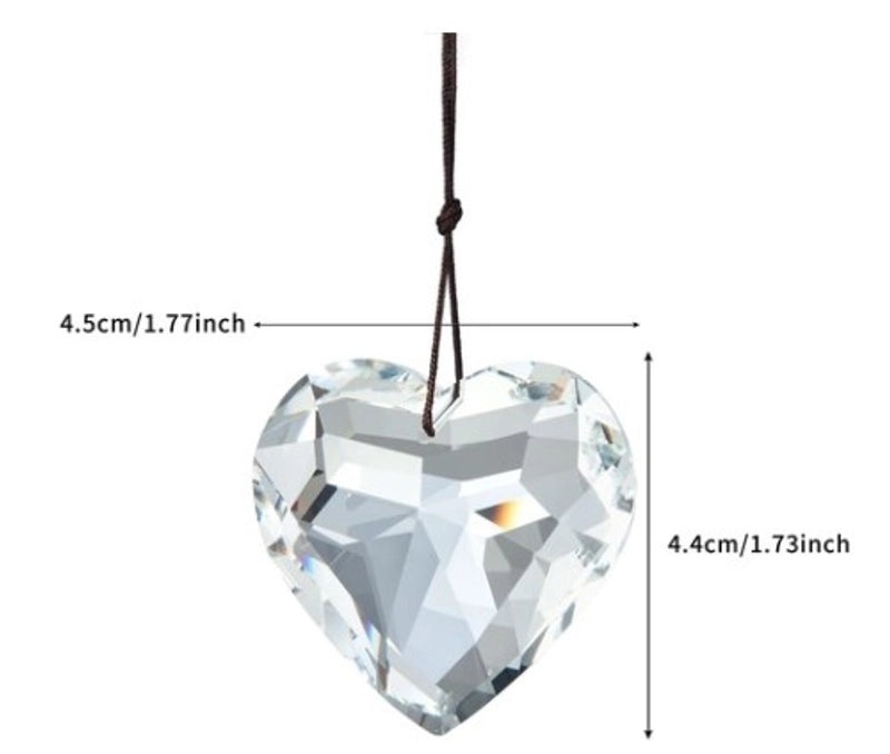 Pastoral Heart-Shaped Artificial Crystal Suncatcher Wind Chime for Valentine’s Day | Home Decor & Wall Art