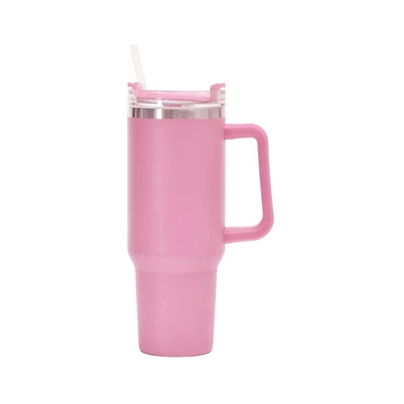 Customized 40oz Stainless Steel Double-layer Insulated Ice Tumbler with Handle for Car | Drinkware & Travel Mugs