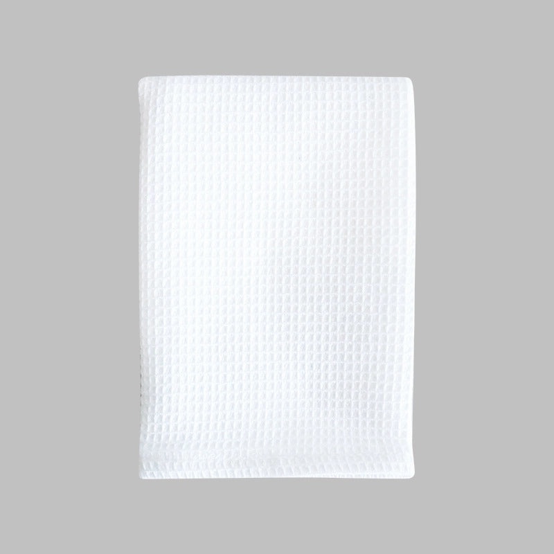 Plain Waffle Weave Dish Cloth Set with Pineapple Square Design|Kitchen Textiles & Supplies