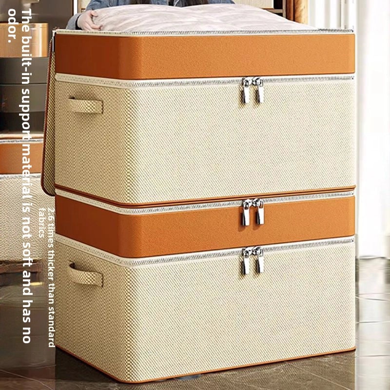 Large Capacity Quilted Storage Bag Waterproof Moisture-proof Non-woven Fabric for Clothes Plush Toys|Home Storage Solutions