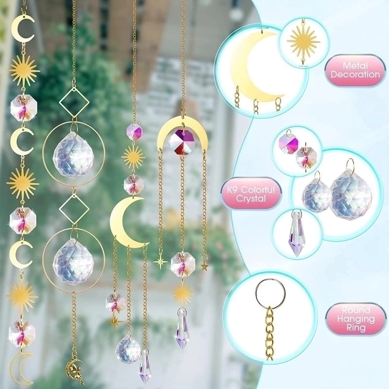 Moon Crystal Suncatcher Wind Chime for Home Decor | Home Decor & Wall Art
