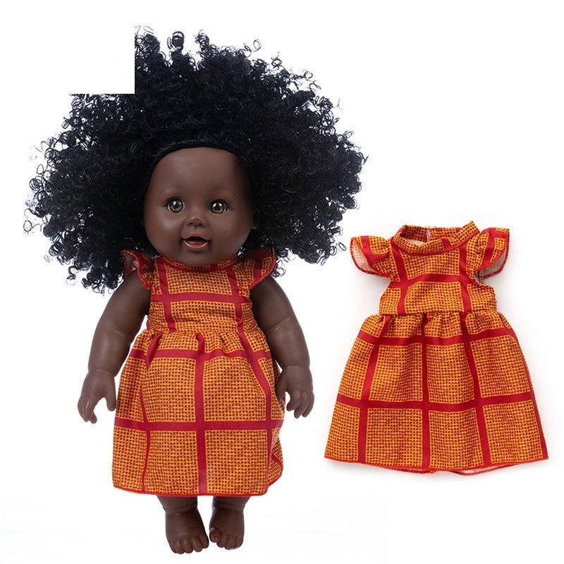 12 Inch African Baby Girl Doll Realistic Simulation Newborn Baby Doll|Dolls & Accessories