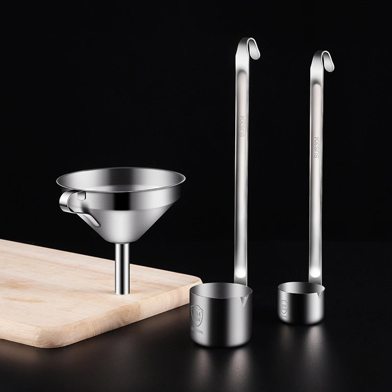 304 Stainless Steel Kitchen Funnel Thickened Oil and Wine Strainer Multi-Size Practical Gadget|Kitchen Tools & Gadgets