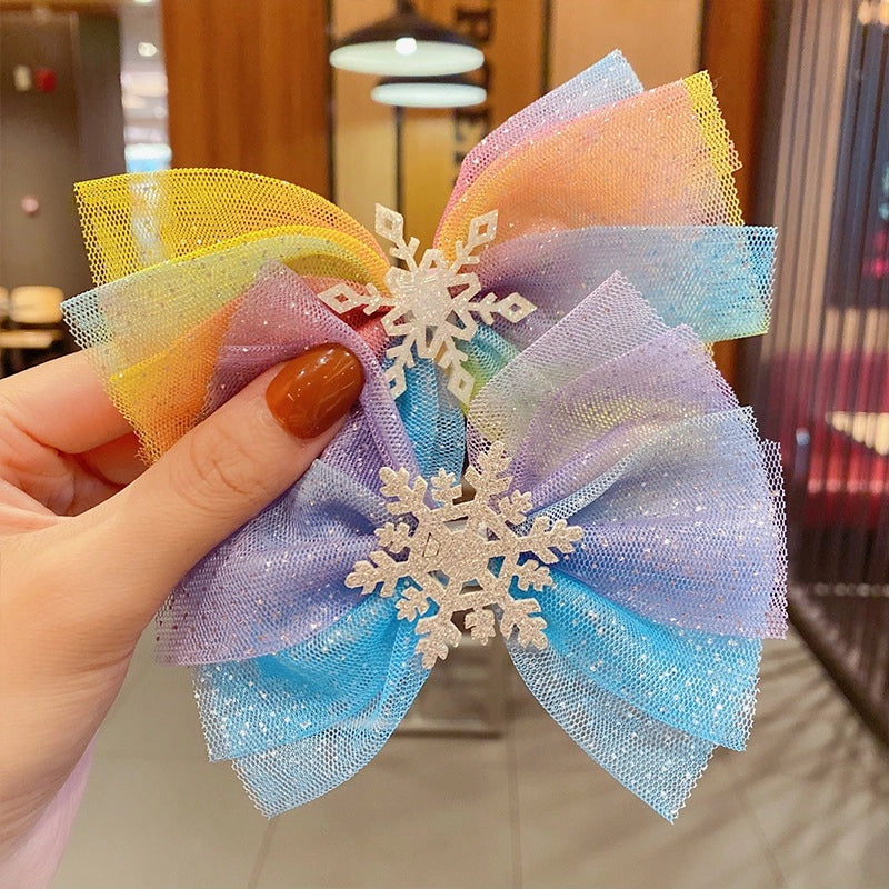 Children's Cartoon Bow Hairpin Set | Kids Hair Accessories