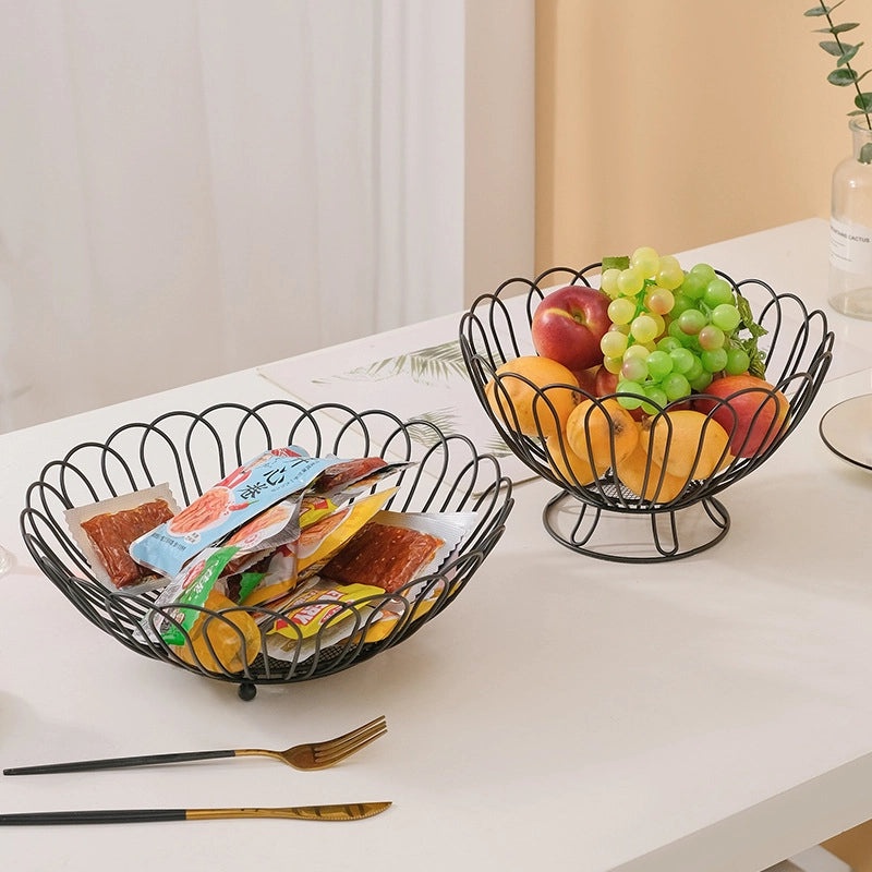 European Light Luxury Fruit Plate Creative Iron Candy Snack Basket for Living Room Decor|Home Decor & Storage