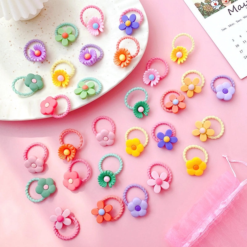 Gentle Baby Hair Bands, Soft Rubber Hair Ties for Kids, Non-Damaging Korean Style Hair Accessories|Childrens Hair Accessories