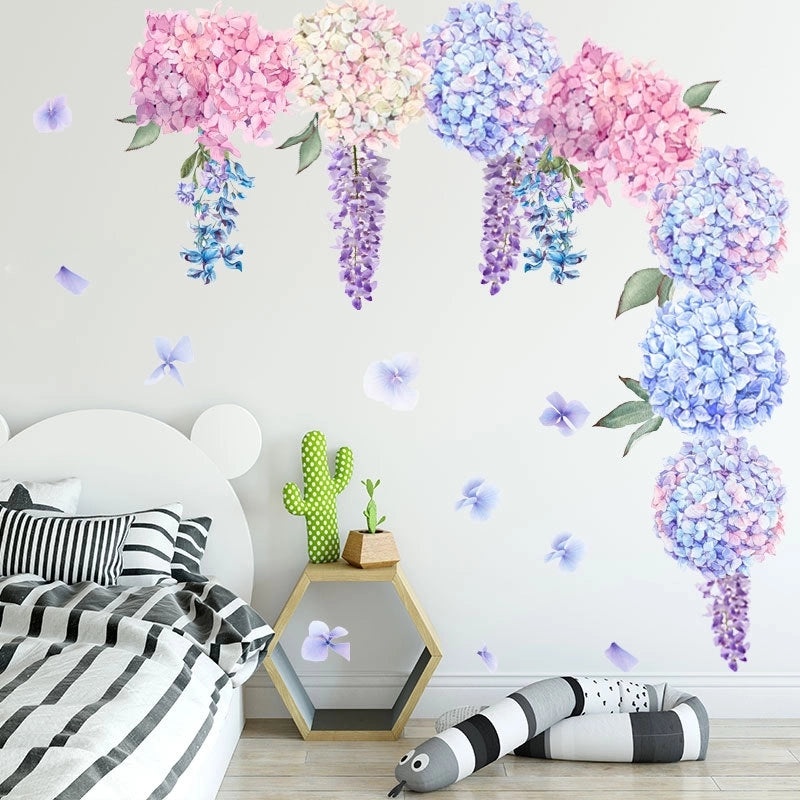 Lavender Purple Flower Ball Wall Decal | Home Decor Wall Stickers