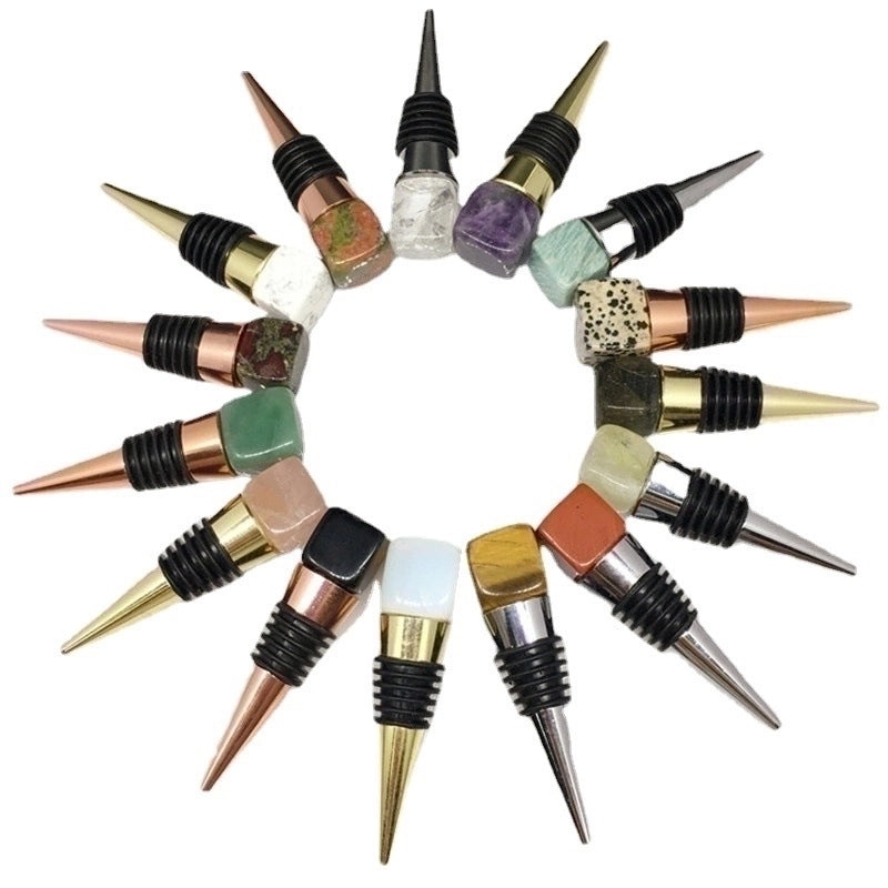 Modern Geometric Metal Wine Bottle Stopper | Kitchen & Dining Accessories