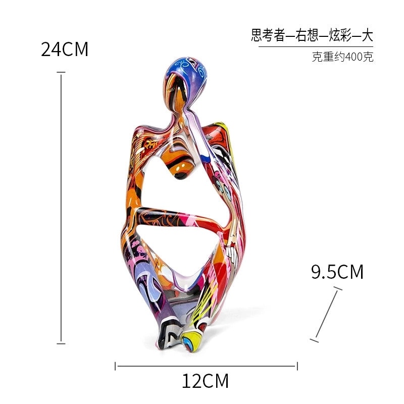 Thinker Sculpture Desk Ornament for Home, Living Room, and Office Decor | Home Decor & Office Accessories