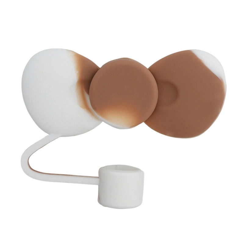 Adorable Bow Knot Silicone Straw Cap 1pc|Straw Accessories