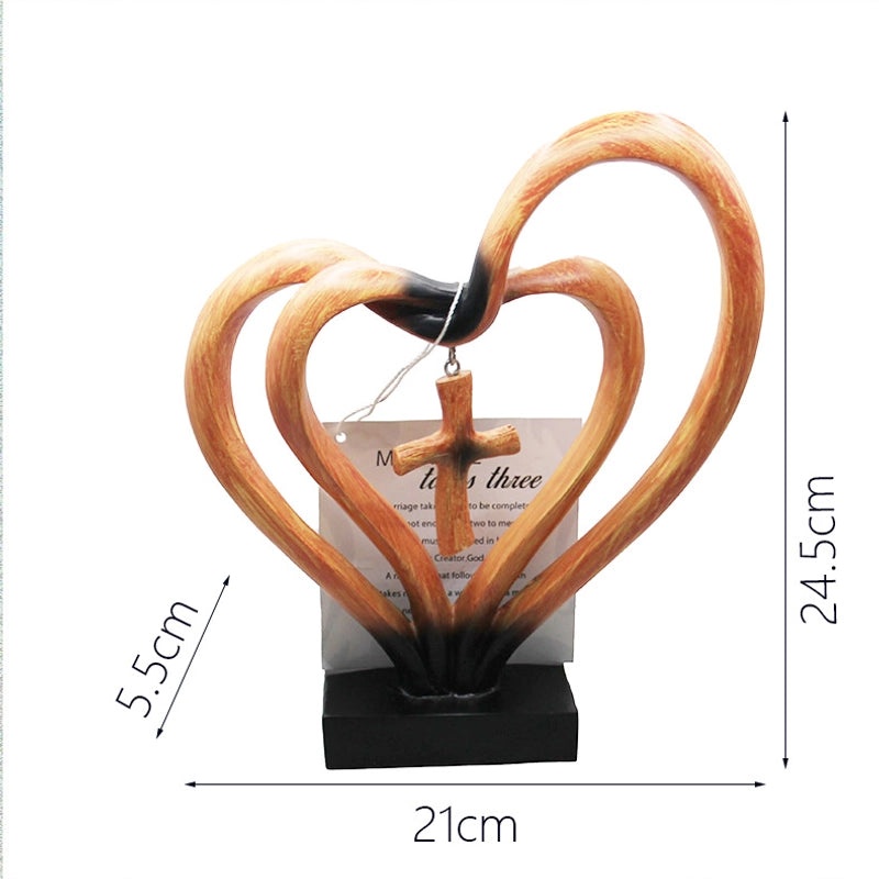Elegant Heart-Shaped Resin Charm for Home Decor | Home & Living Ornaments