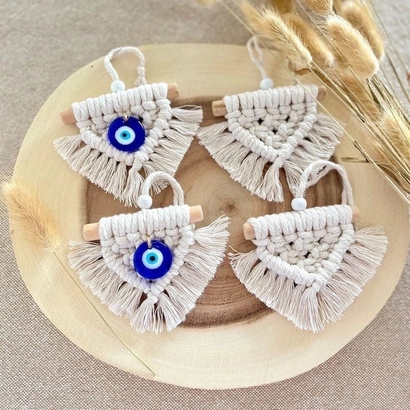 Vintage Evil Eye Cotton Thread Wall Hanging | Home Decor Wall Art