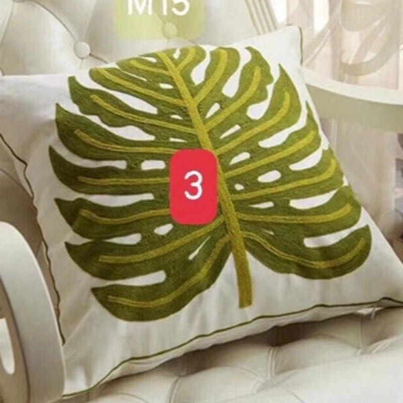 Minimalist Cotton Linen Plant Print Pillow Covers for Couch Sofa Decoration|Home Decor Pillows