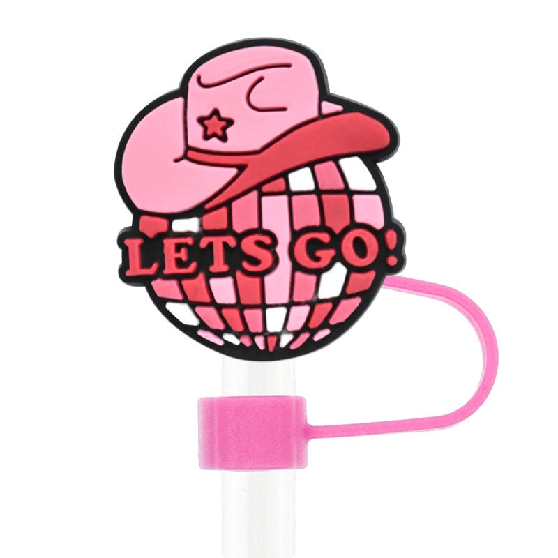 Stylish Letter Silica Gel Straw Cap for Casual and Elegant Look 1 Piece | Drinkware Accessories