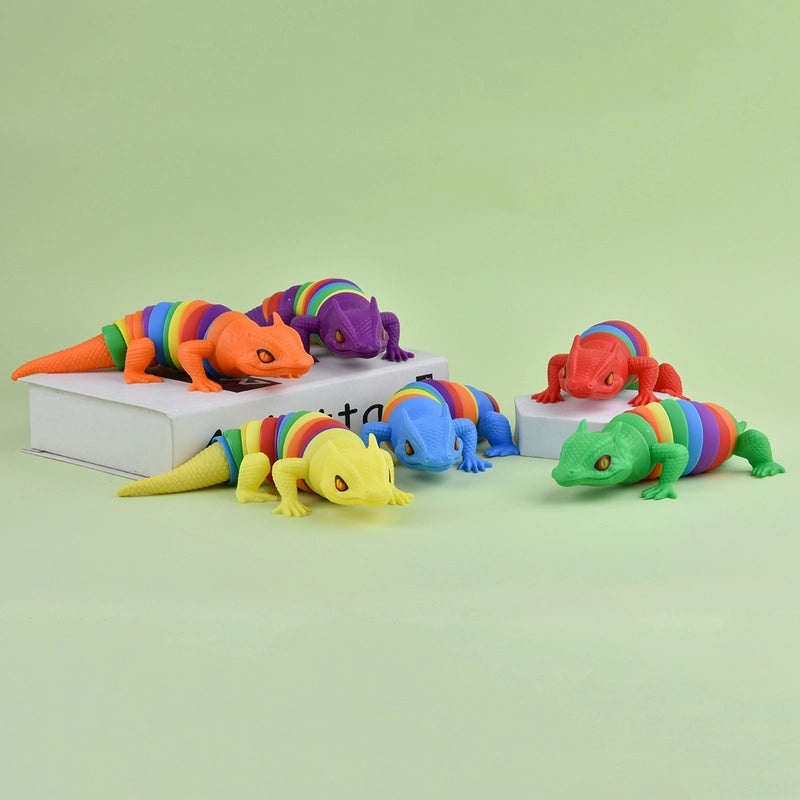 Stress Relief Lizard Toy Plastic Squeeze Toy for Kids and Adults | Stress Relief Toys