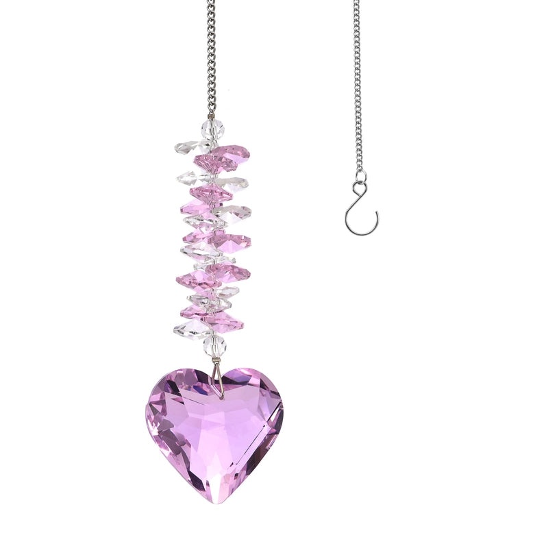 Crystal Heart Shaped Geometric Suncatcher Wind Chime for Wall Decor|Home Decor