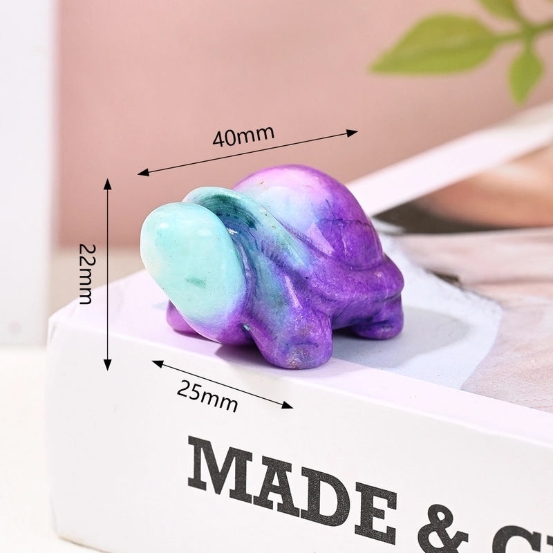 Handcrafted Minimalist Tortoise Figurine with Natural Stone Accents|Home Decor & Ornaments