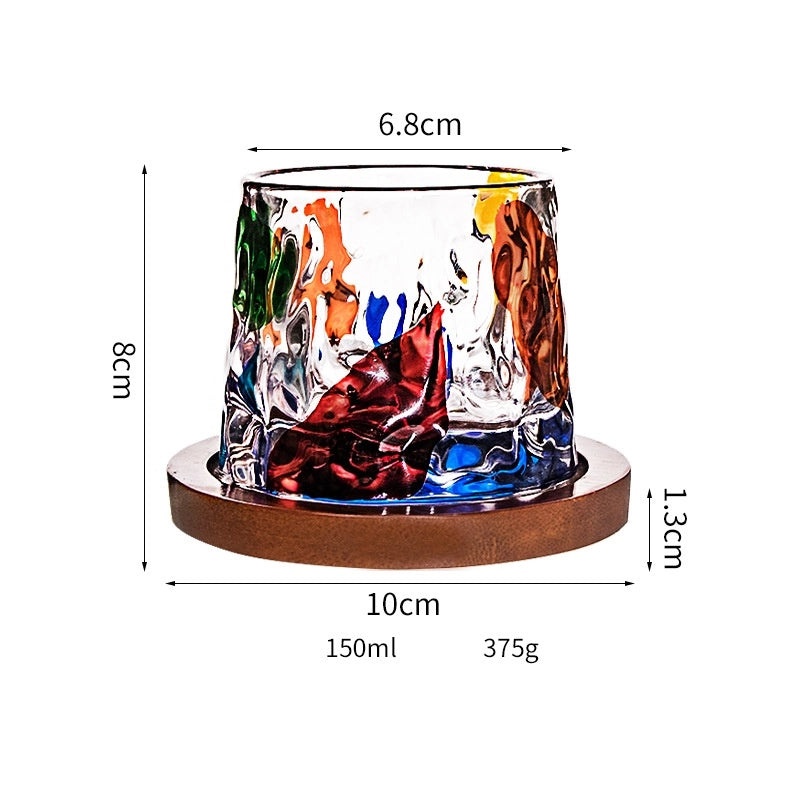 Stylish Casual Stripe Patterned Glass Wine Tumbler 1 Piece | Drinkware & Glassware