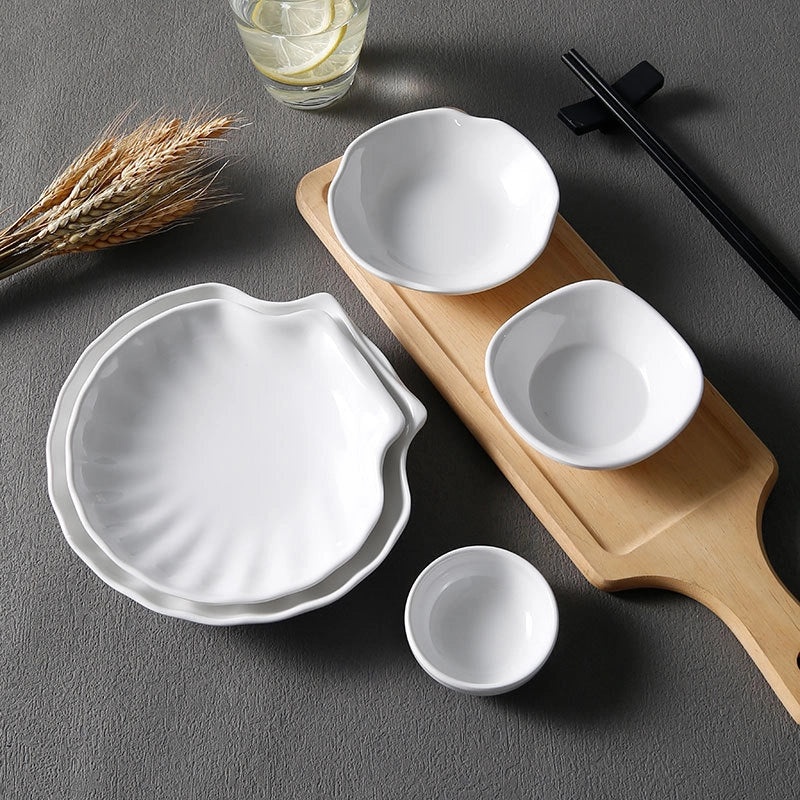 White Melamine Round Three-Compartment Sauce Dish Imitation Porcelain for Restaurant Hot Pot Serving|Kitchen & Dining Accessories