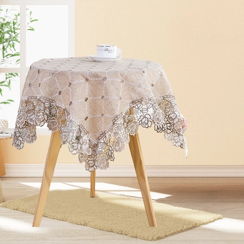 Simple Geometric Cotton Linen Tablecloths for Modern Dining|Home Decor Table Linens