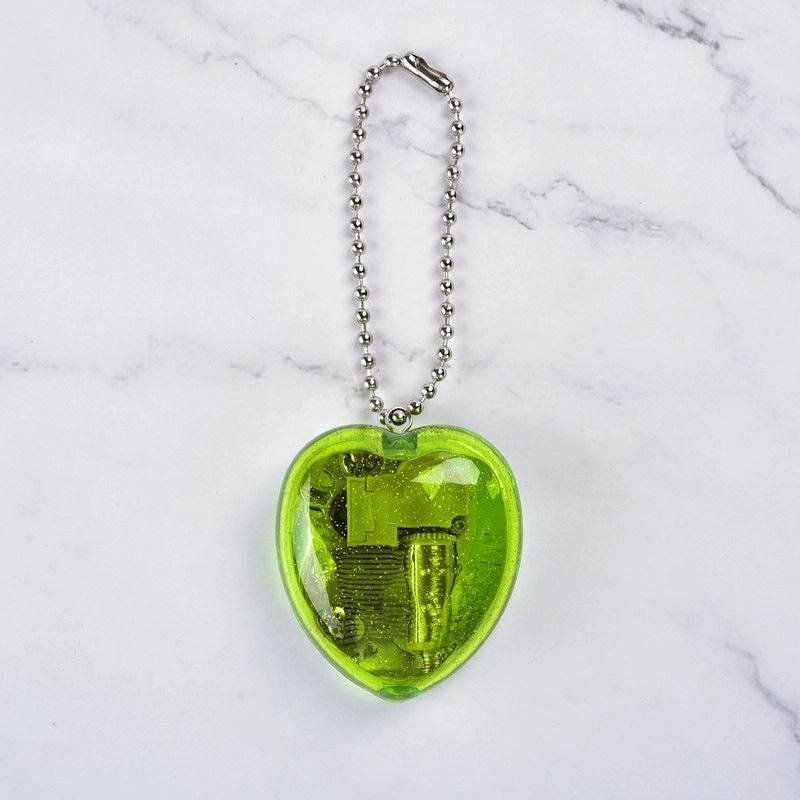 Heart-shaped Music Box Keychain Mini Acrylic Korean Creative Gift for Kids|Accessories & Keychains