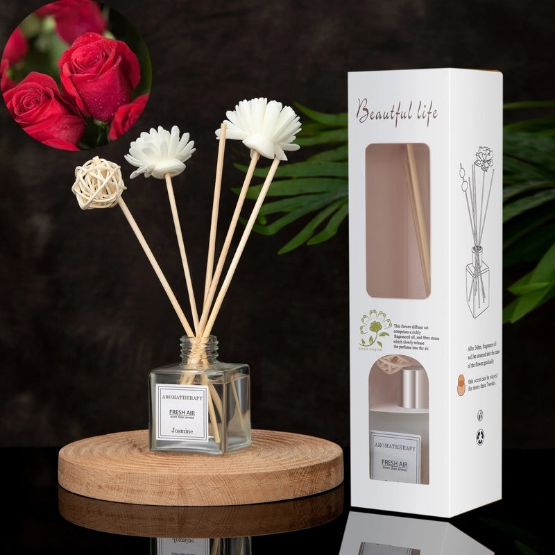 Minimalist Liquid Letter Rattan Home Scent Diffuser|Home Fragrance