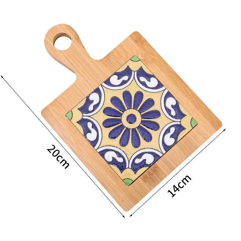 Stylish Geometric Wooden Placemat Single Piece|Home & Kitchen Accessories