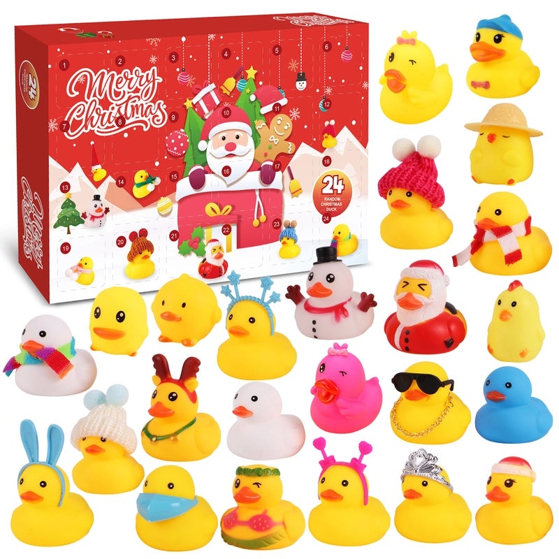 Christmas Yellow Duck Advent Calendar Blind Box Countdown Gift Toy Set|Holiday Gifts & Collectibles
