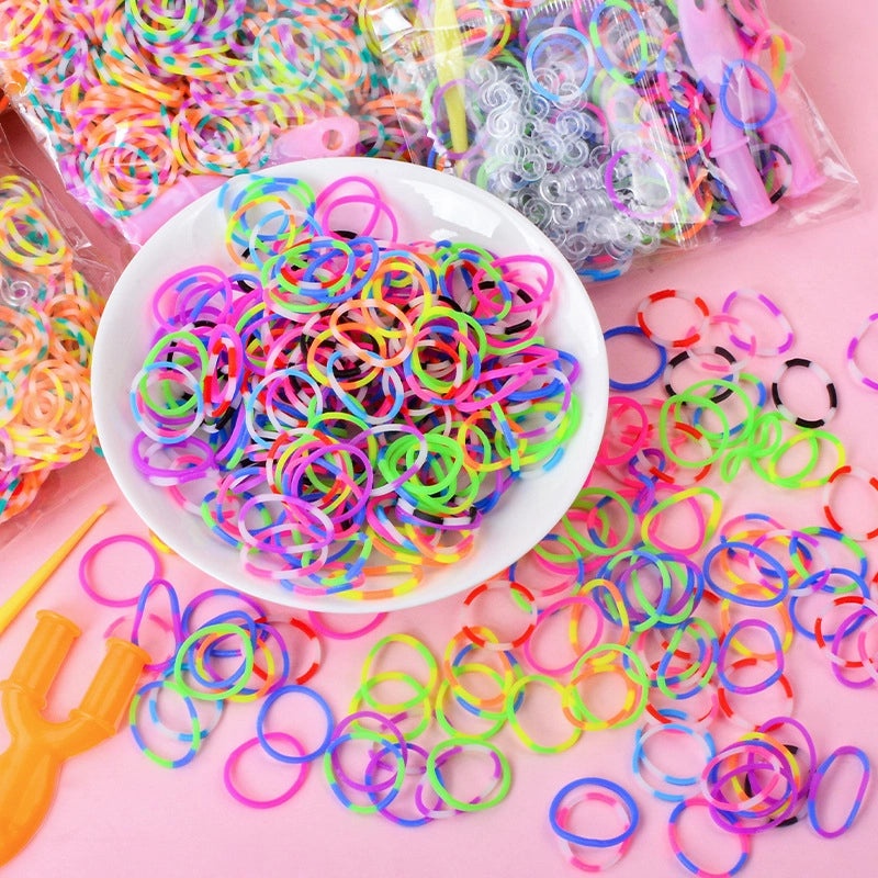 Rainbow Loom Kit for Kids DIY Woven Rubber Band Bracelets Educational Craft Toy|Kids DIY Toys & Crafts