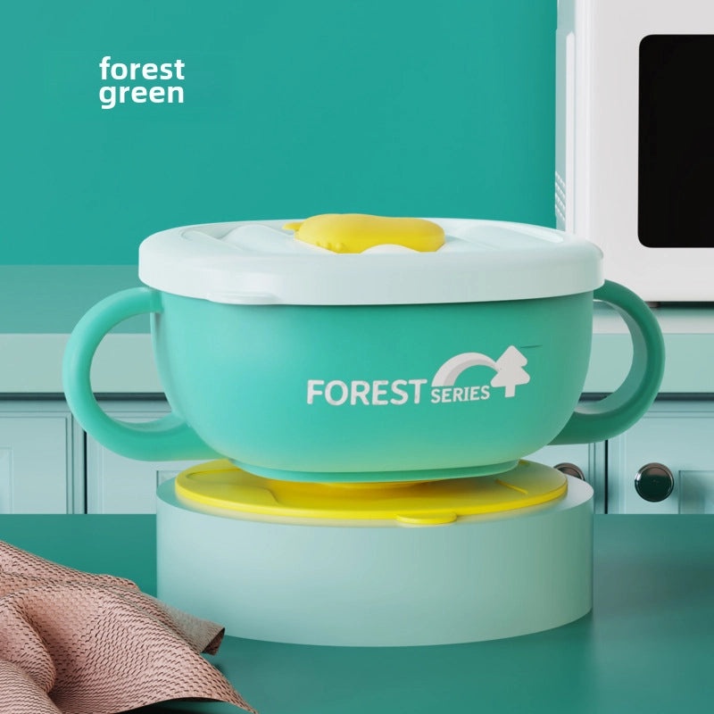 Jiayi Beibi Kids Stainless Steel Suction Baby Food Bowl 316 Heat Preservation Toddler Soup Bowl|Baby Tableware