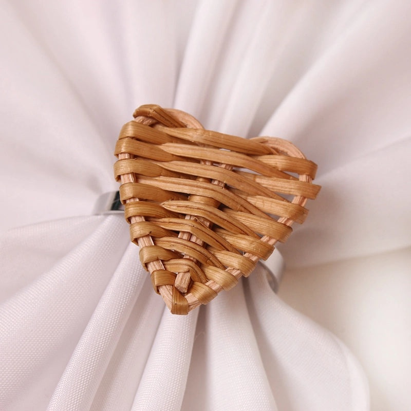 Simple Bamboo Napkin Rings Set of 6 for Casual Dining | Tableware & Dining Accessories